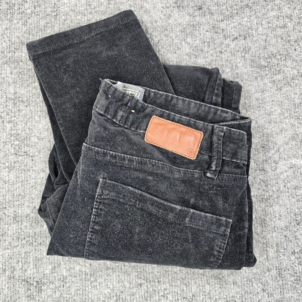 Converse One Star Corduroy Pants Womens Size 8 Black Skinny Straight Cord Jeans